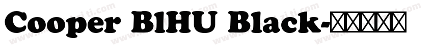 Cooper BlHU Black字体转换